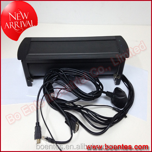Conference Desktop HD-MI Motorized Pop Up Socket with media Cable Cubby