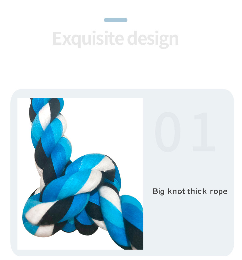 Chewer Toy Large Dog Aggressive Colors Crocheted Indestructible Rope Polyester Material