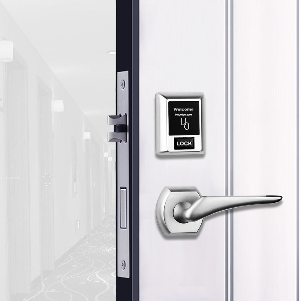 American Standard Safety Electronic Card Hotel Door Lock System Five Latches Structure