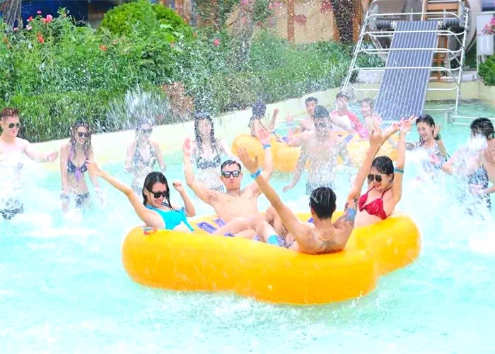 PLC Swimming Pool 1000m Water Park Lazy River For Adults