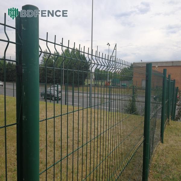Wire Dia 5mm Metal Mesh Fencing RAL 6005 Green Powder Coated 3D Fence Panel