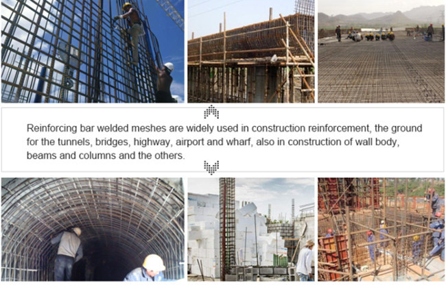 15×15cm DIN488 Concrete Reinforcement Welded Wire Mesh Fabric For Concrete Slabs