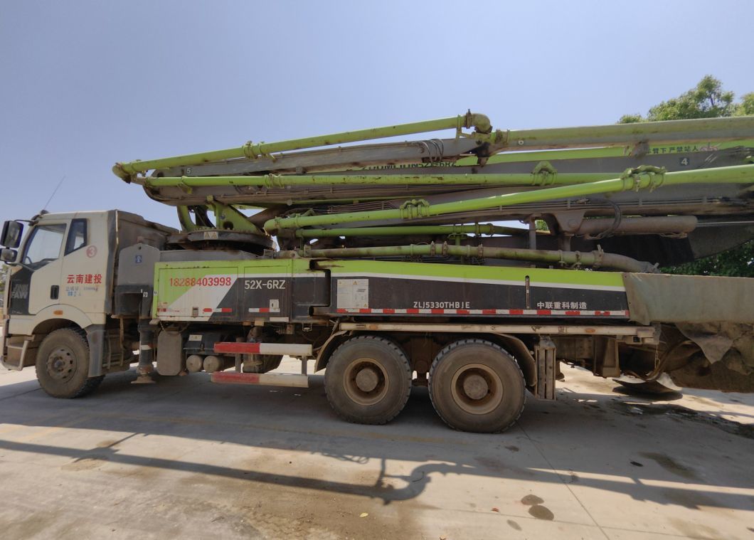 2018 Zoomlion 49m Used Truck Mounted Concrete Pump with Mercedes Benz Chassis Factory Price