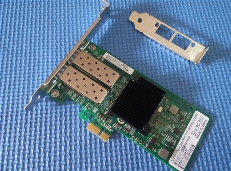 1000Mbps PCI Express x1 Dual Port SFP Fiber Optic Network Interface Controller LC Fiber Server Network Interface Adapter