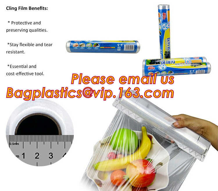LDPE Plastic Fresh Keeping Food Wrap Cling Wrap Stretch Film, Bio-fresh food Wrap (PVC cling wrap film for food grade)