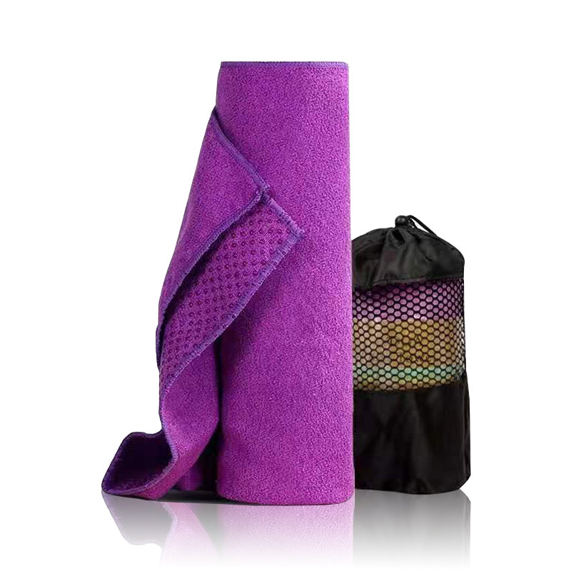 Custom Logo Soft Silicone Microfiber Yoga Towel For Hot Yoga Non Slip SEDEX Certificate