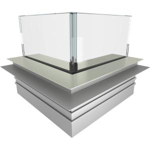  Balustrades Aluminum Profiles for Frameless Tempered Glass Railing Manufactures