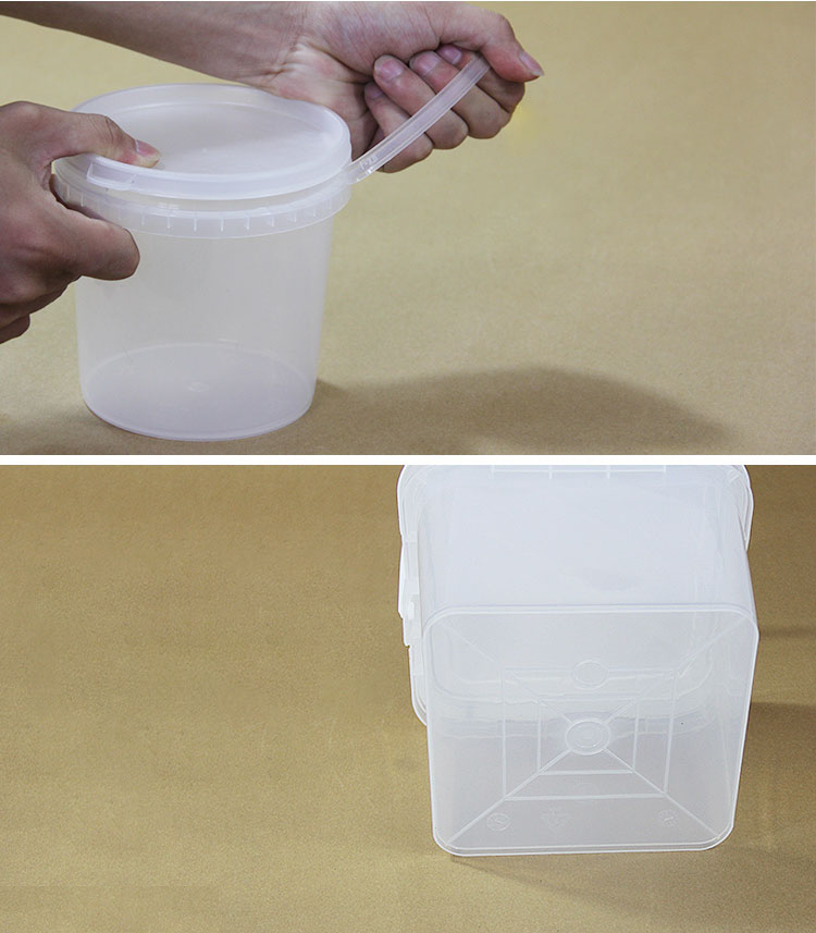 Food Grade PP Raw Materials Customized Plastic Bucket Elevator for Clear 3L Bucket