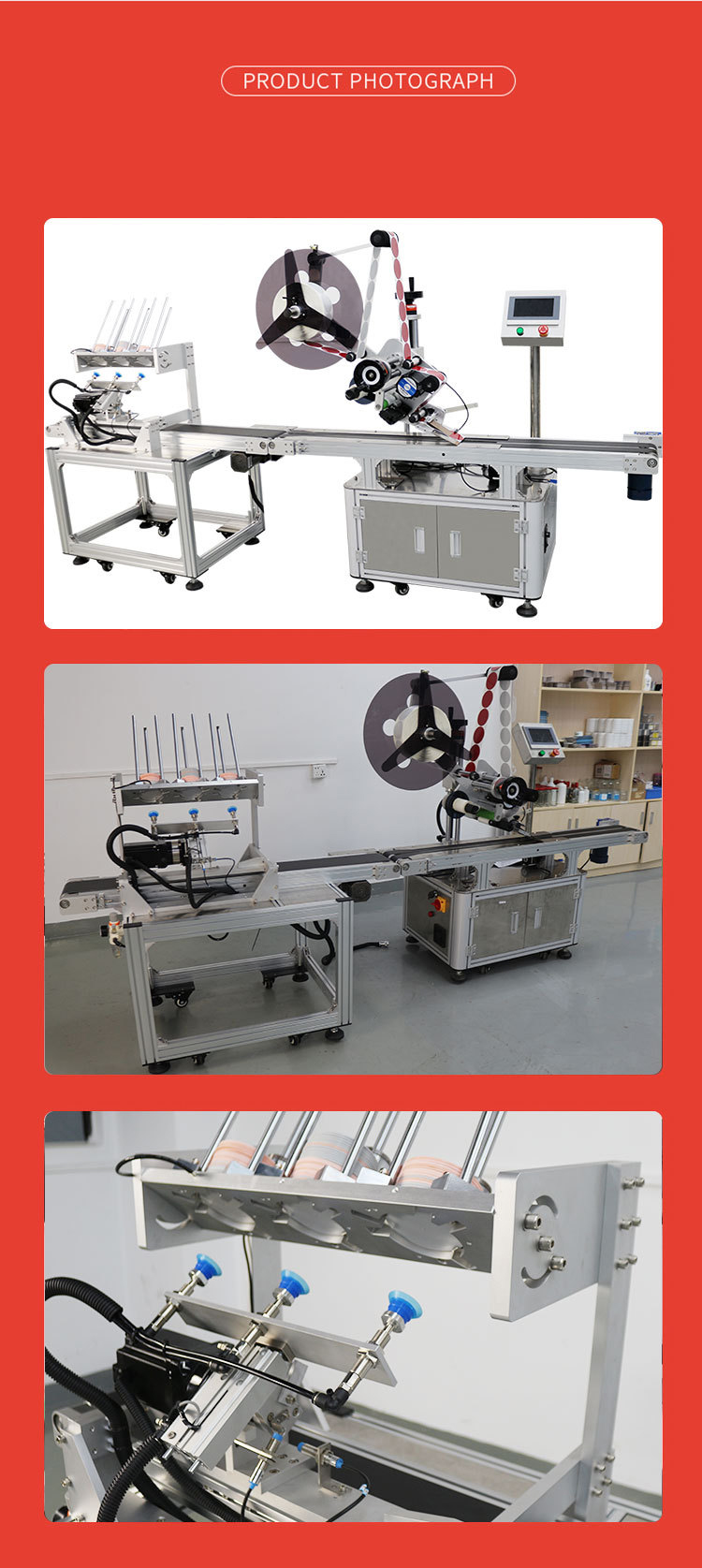 Cartons Packaging Type Automatic Feeder Label Applicator for 950x950x1550mm Pouch Cards