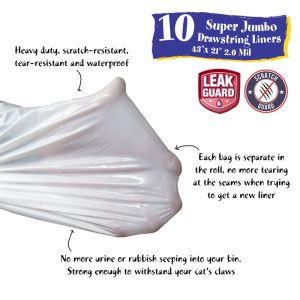 Scented And Unscented Drawstring LDPE Cat Litter Box Liners