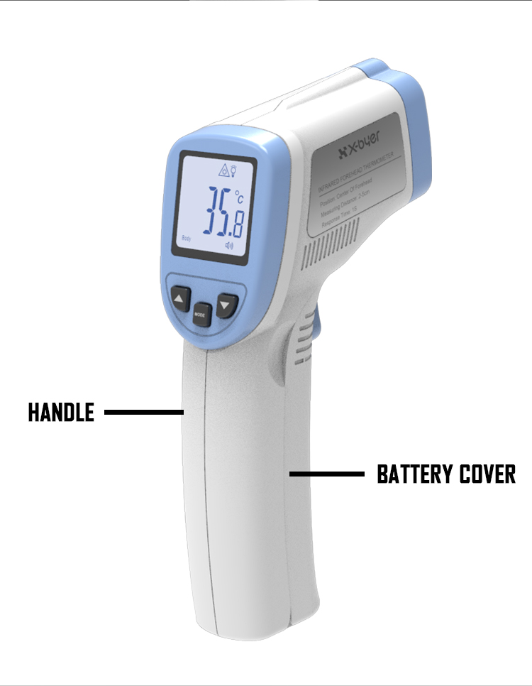 Electronic Body Infrared Thermometer Gun Shaped Auto Shutdown Function