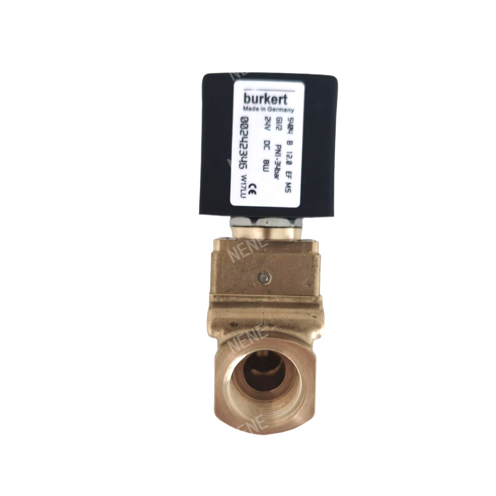 burkert 00125383 6014 D Direct Acting Bottom Plate Connection Normally Open 2.0 Flow Hole AC220V 8W Brass Valve Body 0~10bar