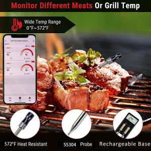 165ft Smart Wireless Thermometer Digital Instant Read Bluetooth Meat Thermometer