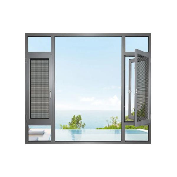 8-way Seal Aluminum Insulated Casement Windows for Villa Bedroom Designed by