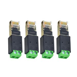 RJ45 Network Male 8P8C to RS485 Screw Terminal Block Adapter