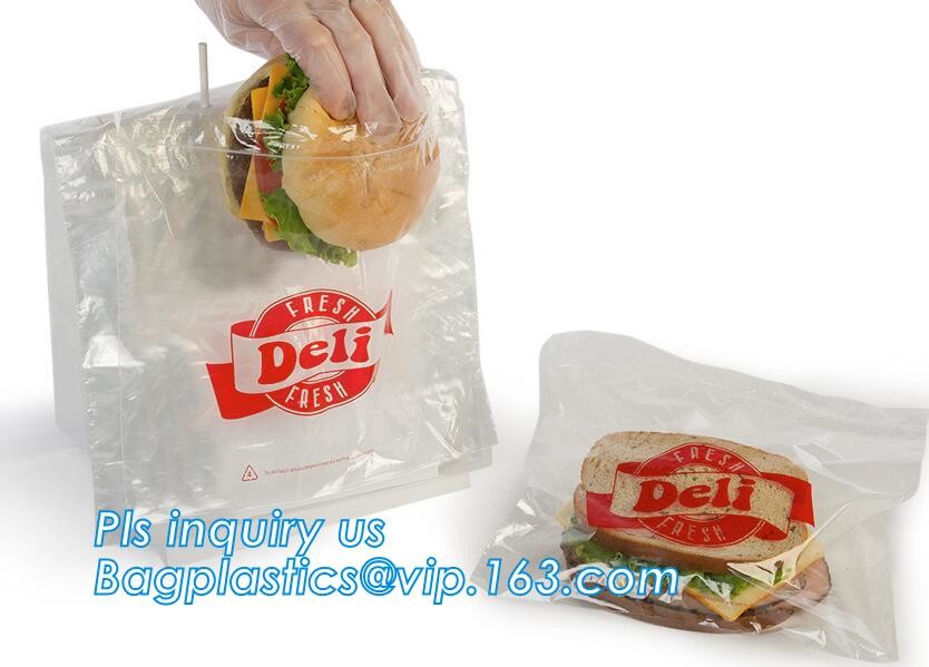 food grade LDPE Top Load saddle slider bag, Saddle deli bag with bottom slider for packing food, Biodegradable Zip lockk s