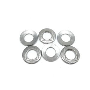 NFE25511 Wedge Lock M15 Phosphate Knurling Serrated Conical Washer