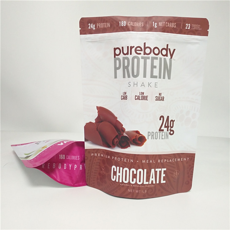 CMYK Color Snack Bag Packaging Plastic Coffee Chocolate Milk Powder Pouch