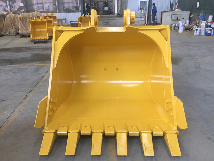 Customized Q355B MN Orange Yellow Clear Bucket For Excavator