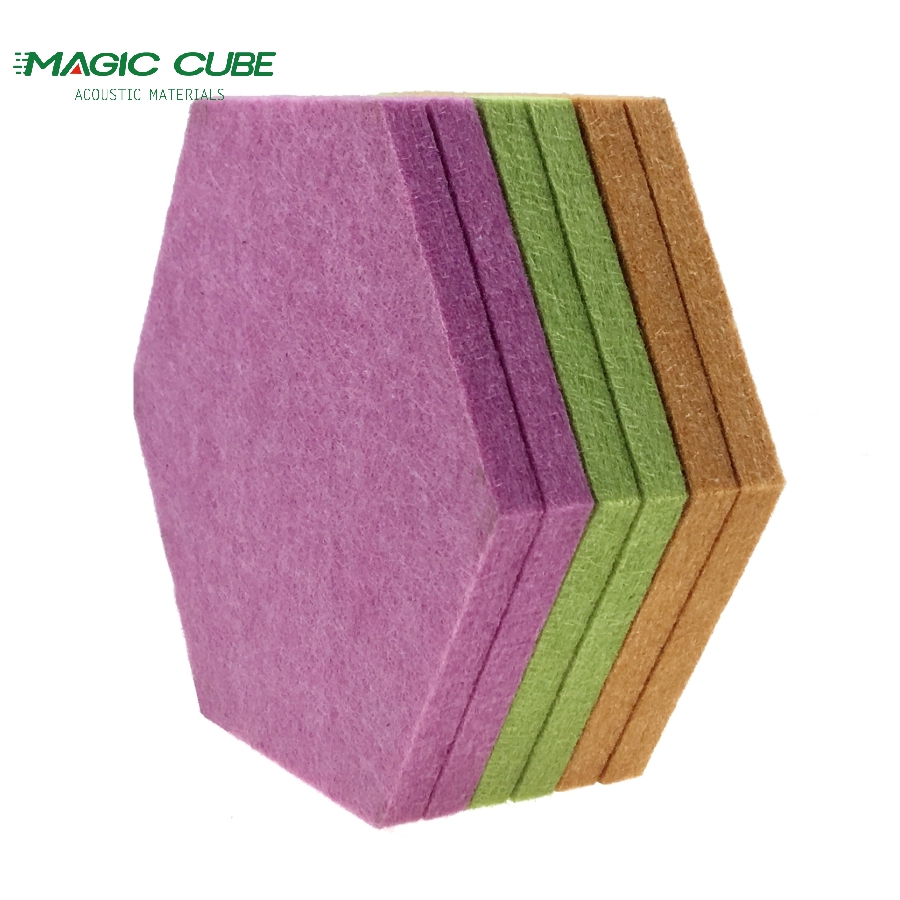 Indoor Decorative Soundproof Wall Panel Pet Felt 100% Polyester Fiber Acoustic Panel For Meerting Room
