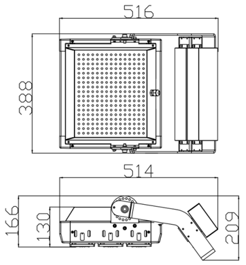 LUMILEDS 36000lm 300W Led Football Floodlights 150LPW