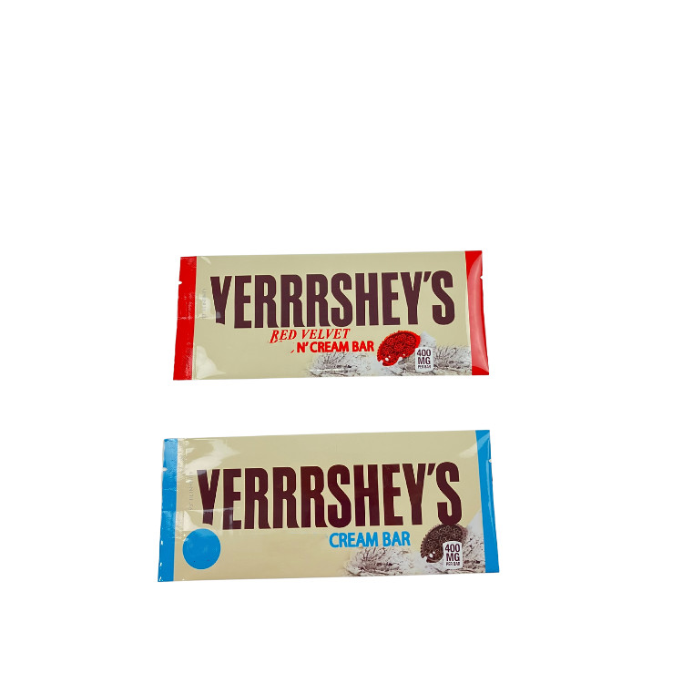 Custom Heat Seal Back Side Seal Candy Nut Mylar Bag Protein Energy Mushroom Chocolate Bar Wrapper Packaging Bag For Pill