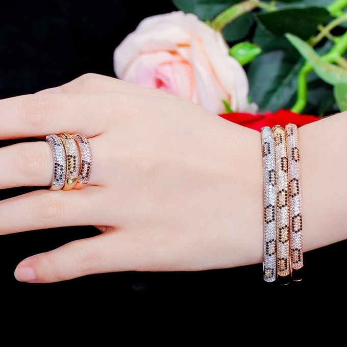 Fashion Bracelet Ladies Silver Color Cubic Zirconia Bangle Royal Tennis Bracelets Jewelry for Christmas Gift