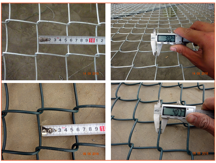 1.5 Inch Diamond Mesh Fence Powder Painted Chain Link Fence Any Ral Color