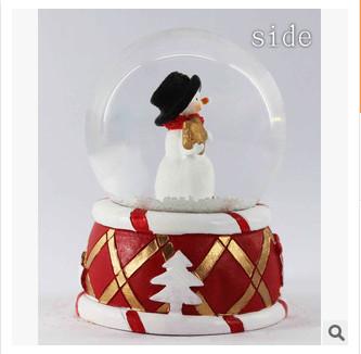 New creative promotion gift christmas santa clause resin led snow glass ball