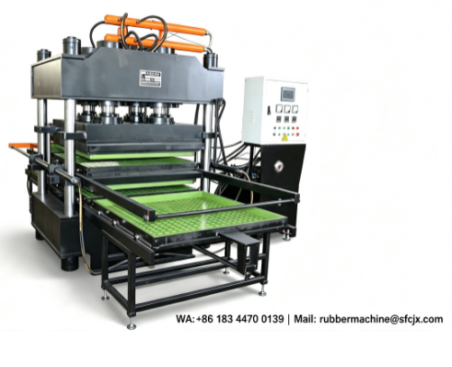 Automatic Push-Out Device Rubber Tile Vulcanizing Press