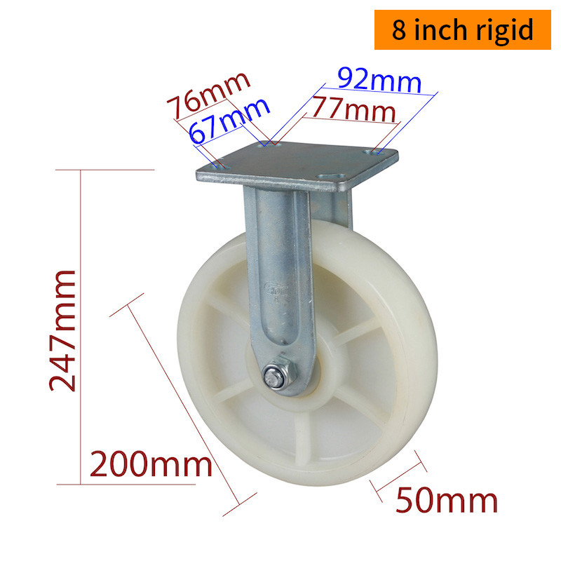 8 Inch Heavy Duty Casters 900kg Load 200mm Swivel Castors 788-26