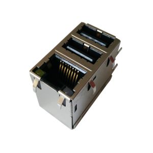 1840028-2 Rj45 Over Dual USB Mag45 TM 10/100 W/LED Ground Shiled USB 2 Rj45