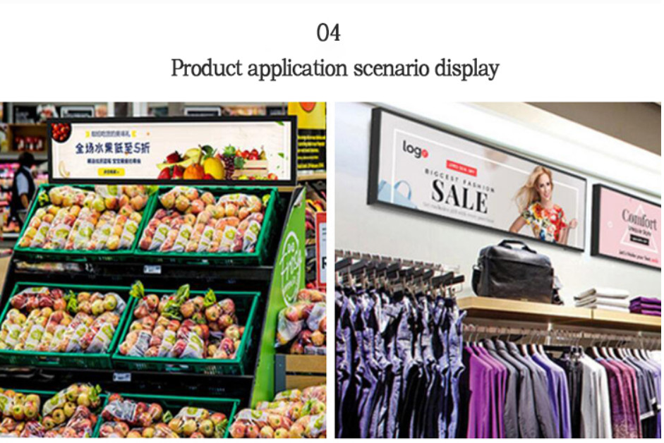 Ultra Wide Stretched Bar LCD Display Supermarket Shelf Edge HD Advertising Player