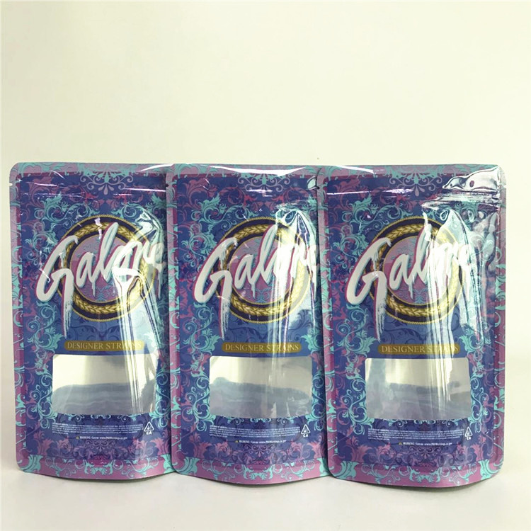Clear Front Gravure Printing CMYK Color Plastic Holographic Bags