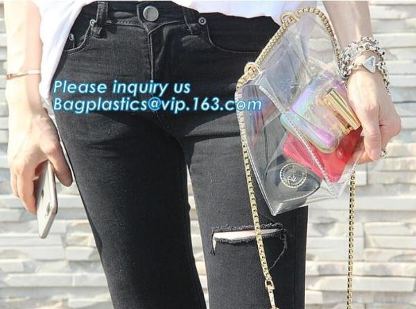 Sling Shoulder Clear PVC Crossbody Bag, PVC hand bag Asia Ladies Shoulder Bag,
