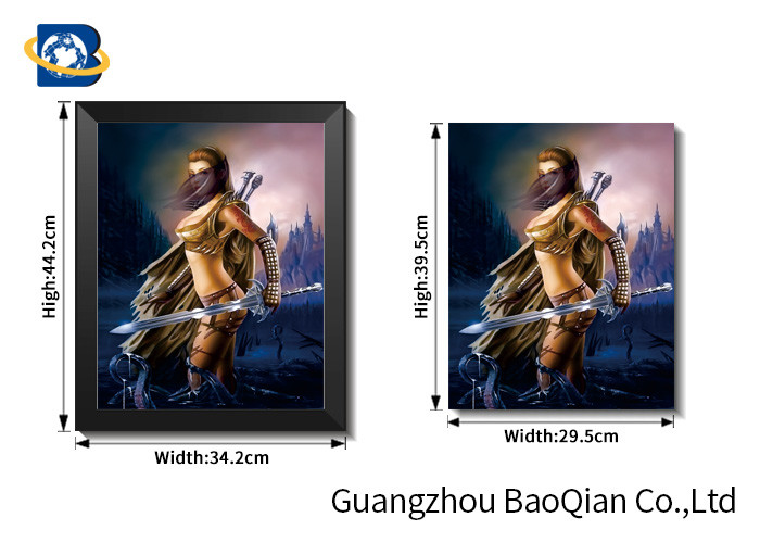 Cartoon Sexy Pretty Girl Photo For Home Wall Decor , 3d Flipped Changing Printing