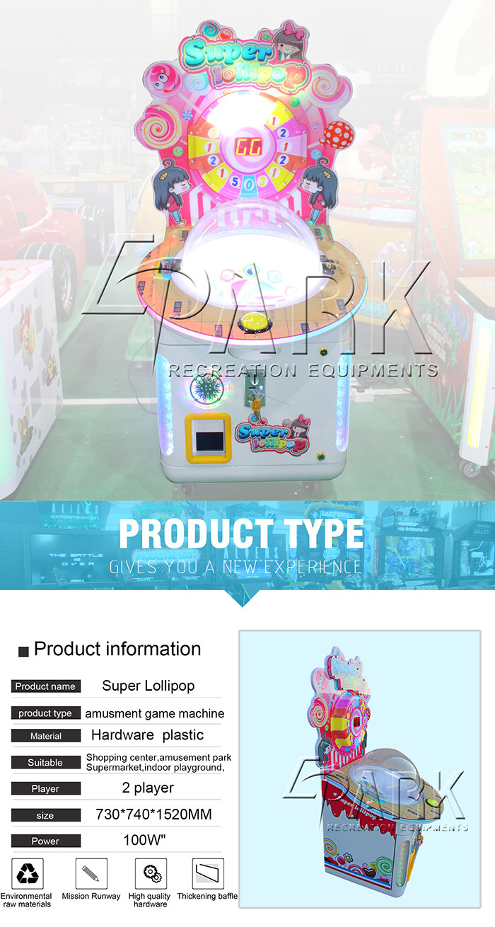 Cute Cartoon Lollipops Candy Crane Game Machine Easy To Operated
