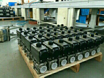 Thread WCB Stainless Steel Pneumatic Ball Valve With Pneumatic Actuator