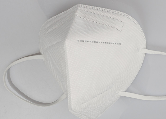 Anti Bacterial Folding FFP2 Mask White Color For Restaurants / Schools