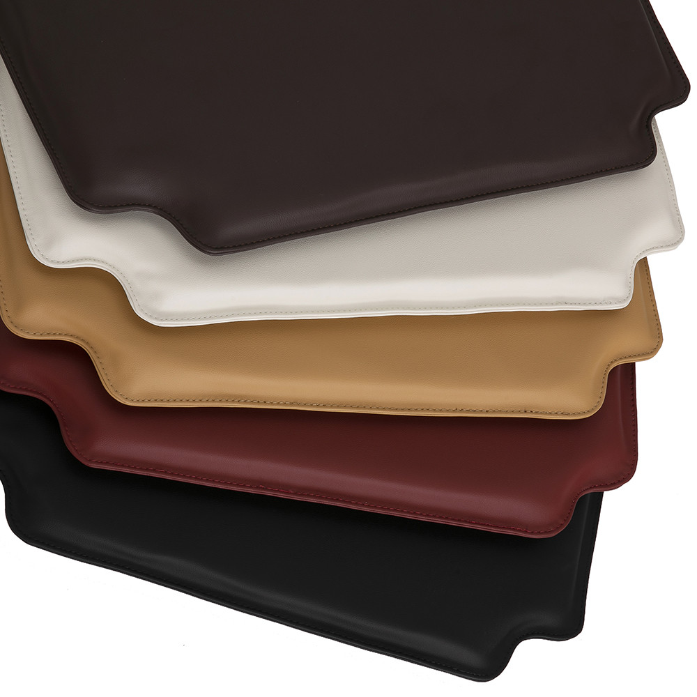 Waterproof 8.8 Ounces Wishbone Chair Cushion Pads PU Leather Black