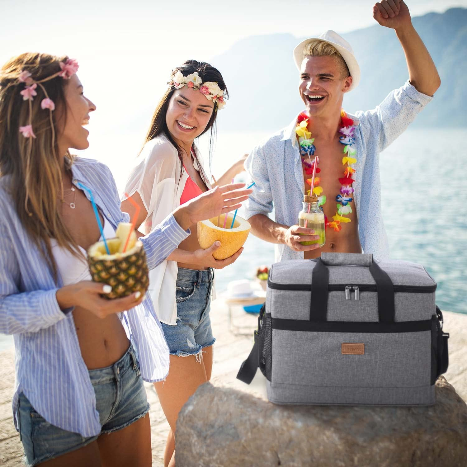 30 50 60 Can Insulated Collapsible Cooler Bag Tote Lunch Soft 40x27x31cm