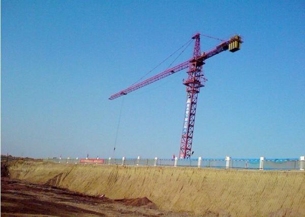 16ton Potain Tower Crane / Luffing Crane 7034 Stationary Attached with Self