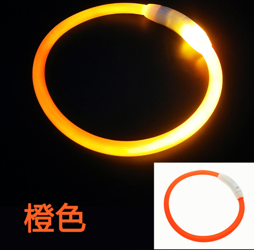Custom Nylon Waterproof Dog Training Collar Reflective LED Luminous Charging Pet Dog Collar