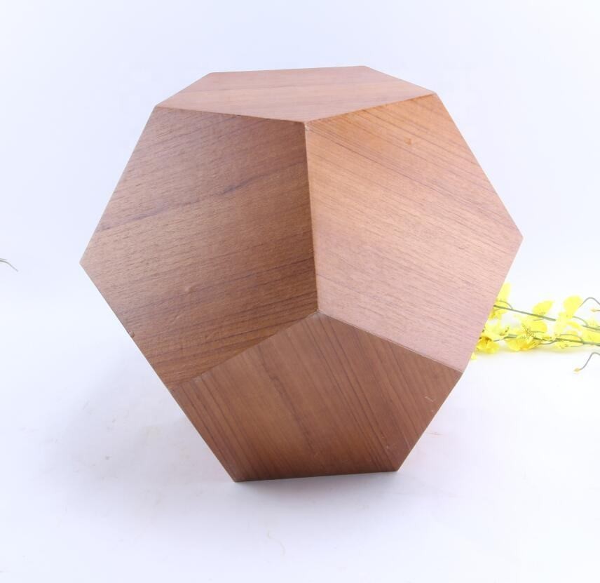 SGS Polygon Pentagon Wood Pet Furniture Natural Wooden Cat Kennel