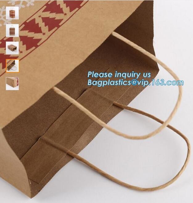 eco friendly paper printed shopping coffee packaging retail bags with handle logo,paper gift shopping bag with red custo