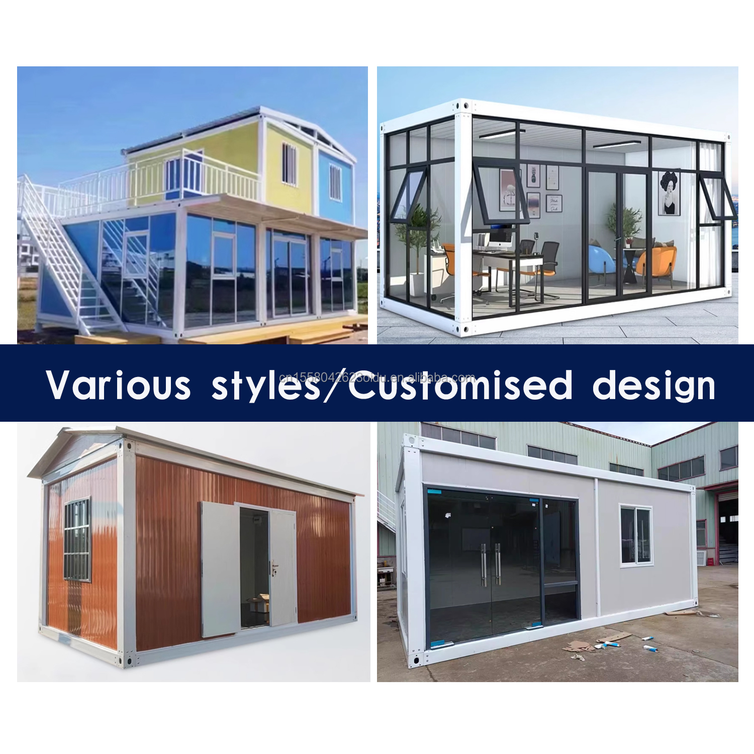 Customized Color Modular Home Container Office for Luxary Style 20ft Prefab Mini Integrated Container House