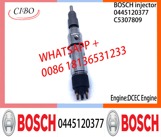 BOSCH 0445120377 Neutral Diesel Fuel Injector Assembly 0445120377 C5307809 For DCEC Engine