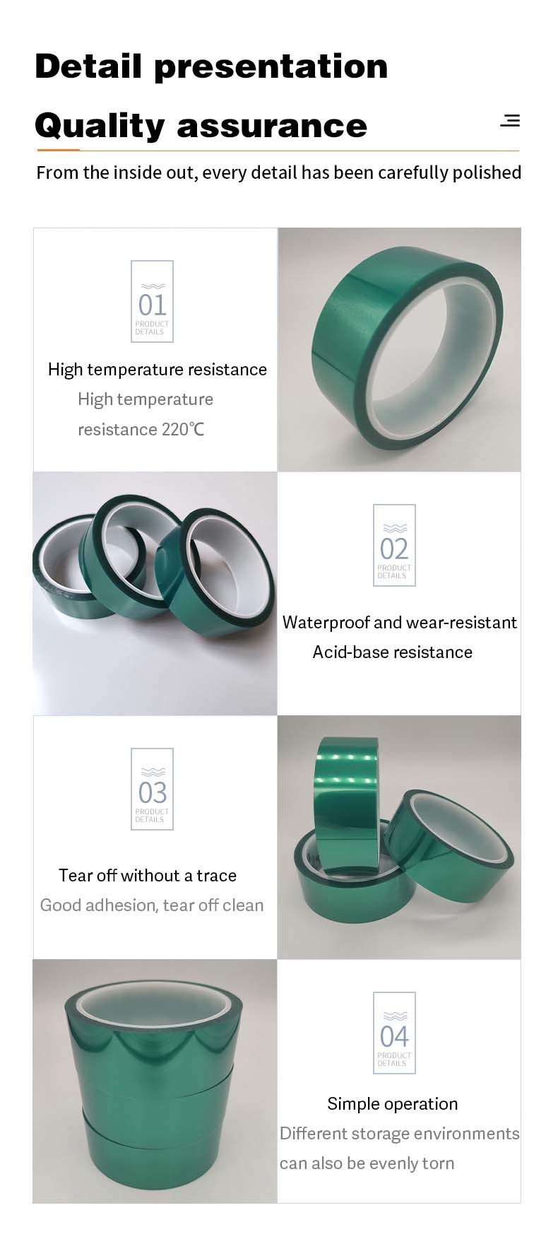 Green Silicone Material High Temperature Tape for Spray Baking Paint Shielding Electroplating