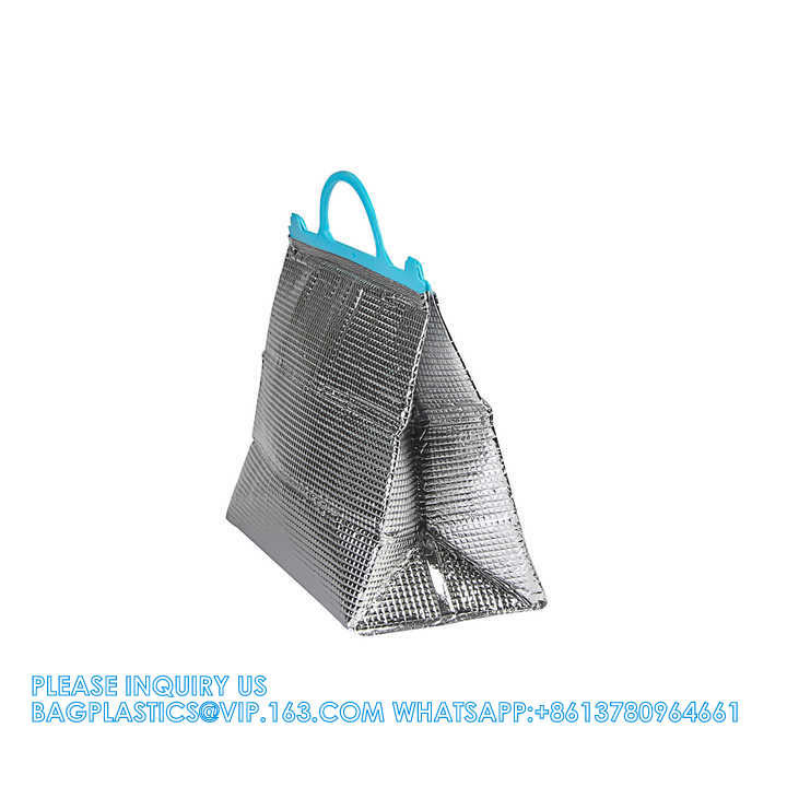 Wholesale Disposable Food Delivery Aluminum Foil Cooler Thermal Insulation Bag Pack Cooler Insulated Foil Bag