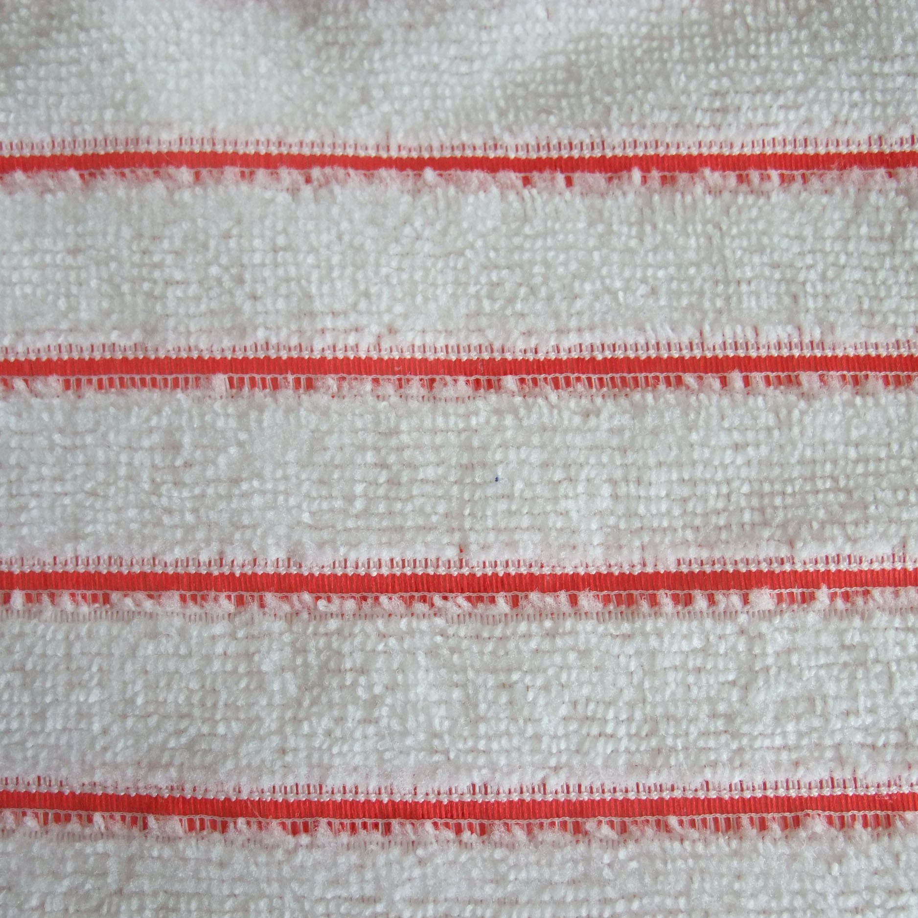 White 100% polyester tea towel weft grid towel